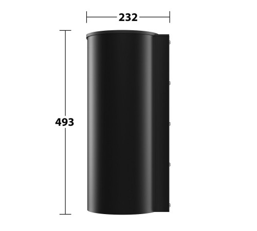 Ведро для мусора настенное KEUCO PLAN 30 л с крышкой чёрный матовый 14988 370000