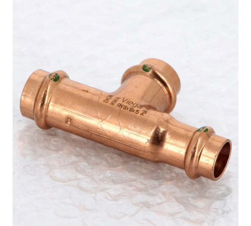 Тройник пресс медный Viega Profipress 18x18x15 мм 315009