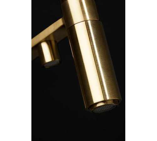 Смеситель для кухни Omoikiri Kanto-LG выдвижной излив под фильтр светлое золото 4994014