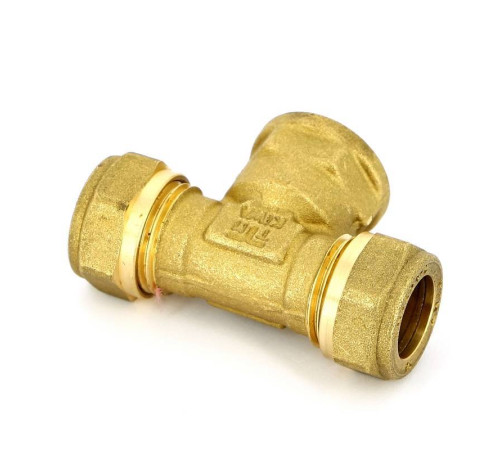 Тройник обжимной Tiemme 15х1/2х15 мм внутренняя резьба 1000023