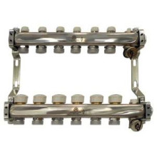 Коллекторный блок Gekon 1x3/4 EK 6 выходов с термостатическими клапанами GK 73106