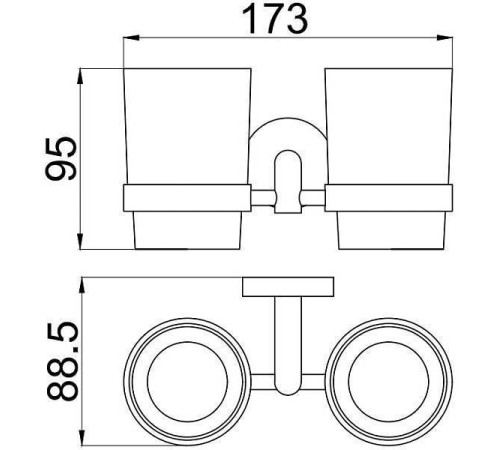 Стаканы с держателем Allen Brau Priority белый/никель 6.31003-BN