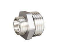 Ниппель переходной латунный никелированный LD 1 x 1/2 LD.67.503.25х15