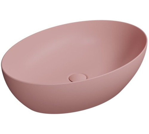 Раковина-чаша накладная GSI Pura 600х420 мм с донным клапаном Blush матовый 8842PVC24