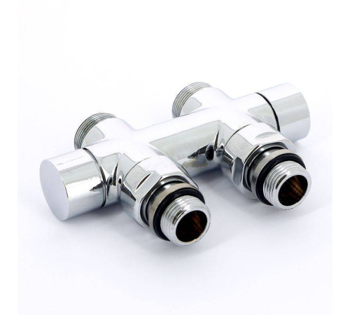 Узел ручной прямой Carlo Poletti с запорным клапаном без байпаса хром V48500BSB