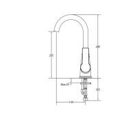 Смеситель для раковины Laparet Alamera высокий черный N2016029LPT