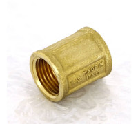 Муфта латунная Tiemme 1/2 дюйма ВР-ВР 1500034