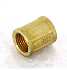Муфта латунная Tiemme 1/2 дюйма ВР-ВР 1500034
