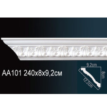 Карниз потолочный Perfect AA101 полиуретановый с рисунком AA101