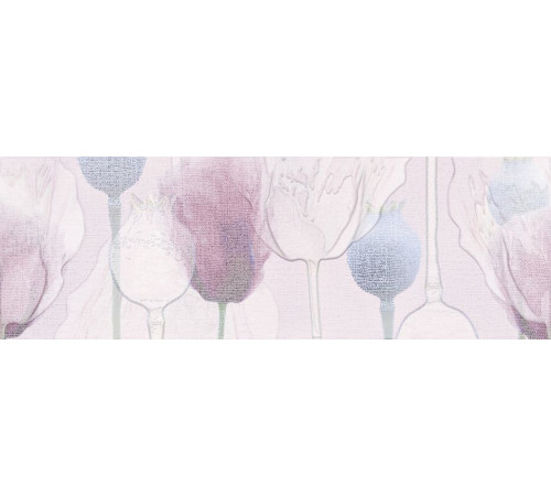 Вставка Cersanit Lila цветы розовый 25х75 см LL2U071