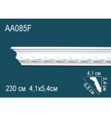 Карниз потолочный полиуретановый гибкий Perfect AA085F с рисунком 54x41x2300 мм AA085F