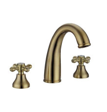 Смеситель для раковины Boheme Medici Presente на 3 отверстия бронза 317