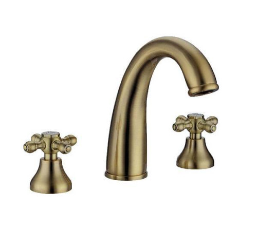 Смеситель для раковины Boheme Medici Presente на 3 отверстия бронза 317