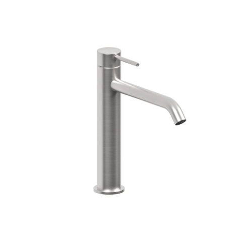 Смеситель для раковины BOSSINI NOBU 210 мм без донного клапана матовая нержавеющая сталь INZ203.075