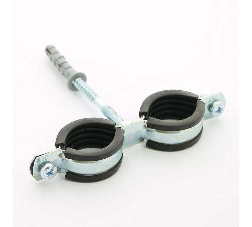 Хомут двойной с резиновым уплотнителем, шпилькой и дюбелем Uni-Fitt 1 дюйм (32-37 мм) 850D4800