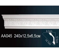Карниз потолочный Perfect AA045 полиуретановый с рисунком AA045
