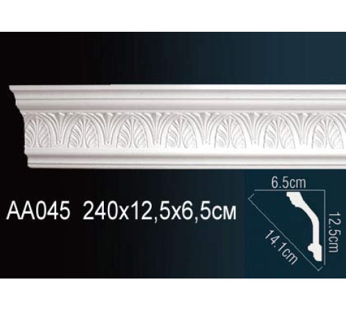 Карниз потолочный Perfect AA045 полиуретановый с рисунком AA045