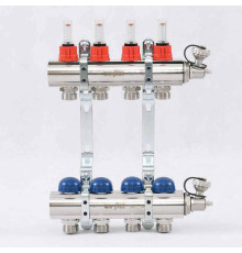 Коллекторная группа Uni-Fitt серия E 1x3/4 EK 4 выхода с расходомерами 440E4304