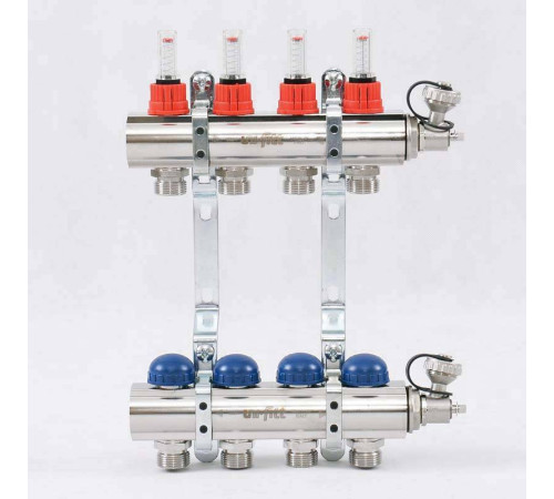Коллекторная группа Uni-Fitt серия E 1x3/4 EK 4 выхода с расходомерами 440E4304