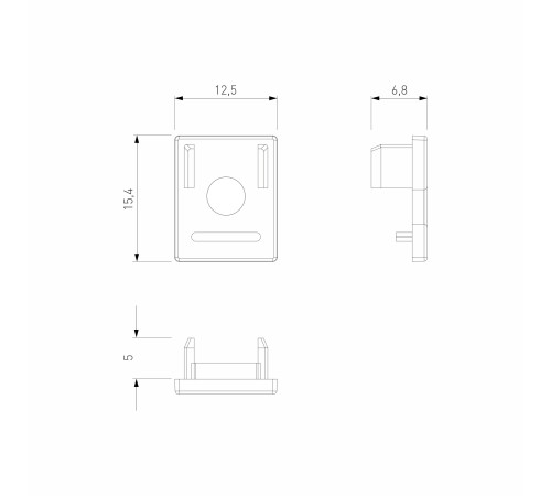 Заглушки для встраиваемого алюминиевого профиля для подсветки ступеней LL-2-ALP025 (2 шт.) ZLL-2-ALP025