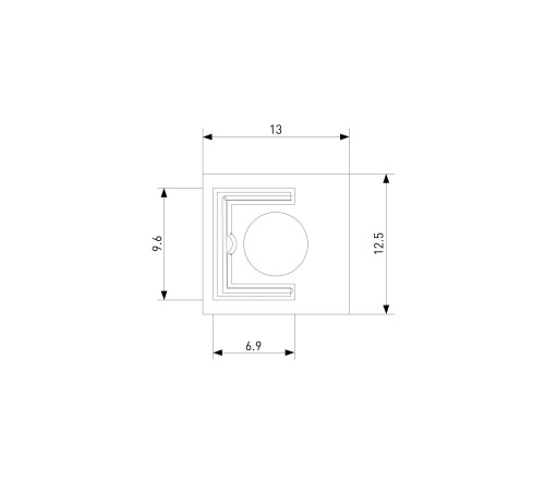 Заглушки для встраиваемого гибкого алюминиевого профиля под ГКЛ 9,5мм (комп. 2шт) ZLL-2-ALP024