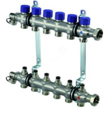 Коллектор из нержавеющей стали Uponor Vario S 1 на 6 выходов 3/4 Eurokonus 1088049