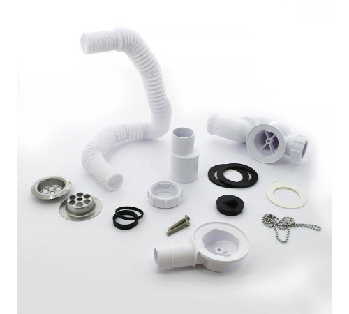 Слив-перелив для ванны McAlpine раздвижной L380-700 мм с пробкой и цепочкой MRB1-EX