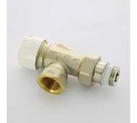 Вентиль термостатический Simplex угловой-осевой HB 1/2 с преднастройкой никелированный F34008