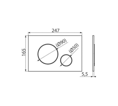 Клавиша смыва Alca M678 черный матовый M678