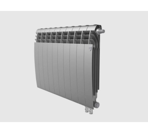 Радиатор биметаллический Royal Thermo BiLiner 500 VR Silver Satin 10 секций нижнее подключение 1196687
