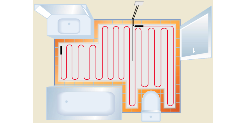 Укладка электрического теплого пола