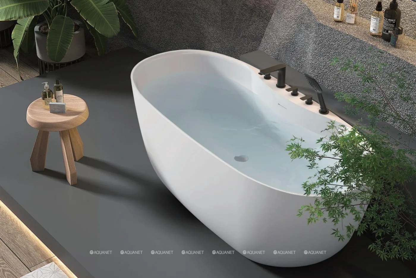 Ванна акриловая Aquanet Family Sweet 1700x780 мм со сливом-переливом белый глянец 155778-GW