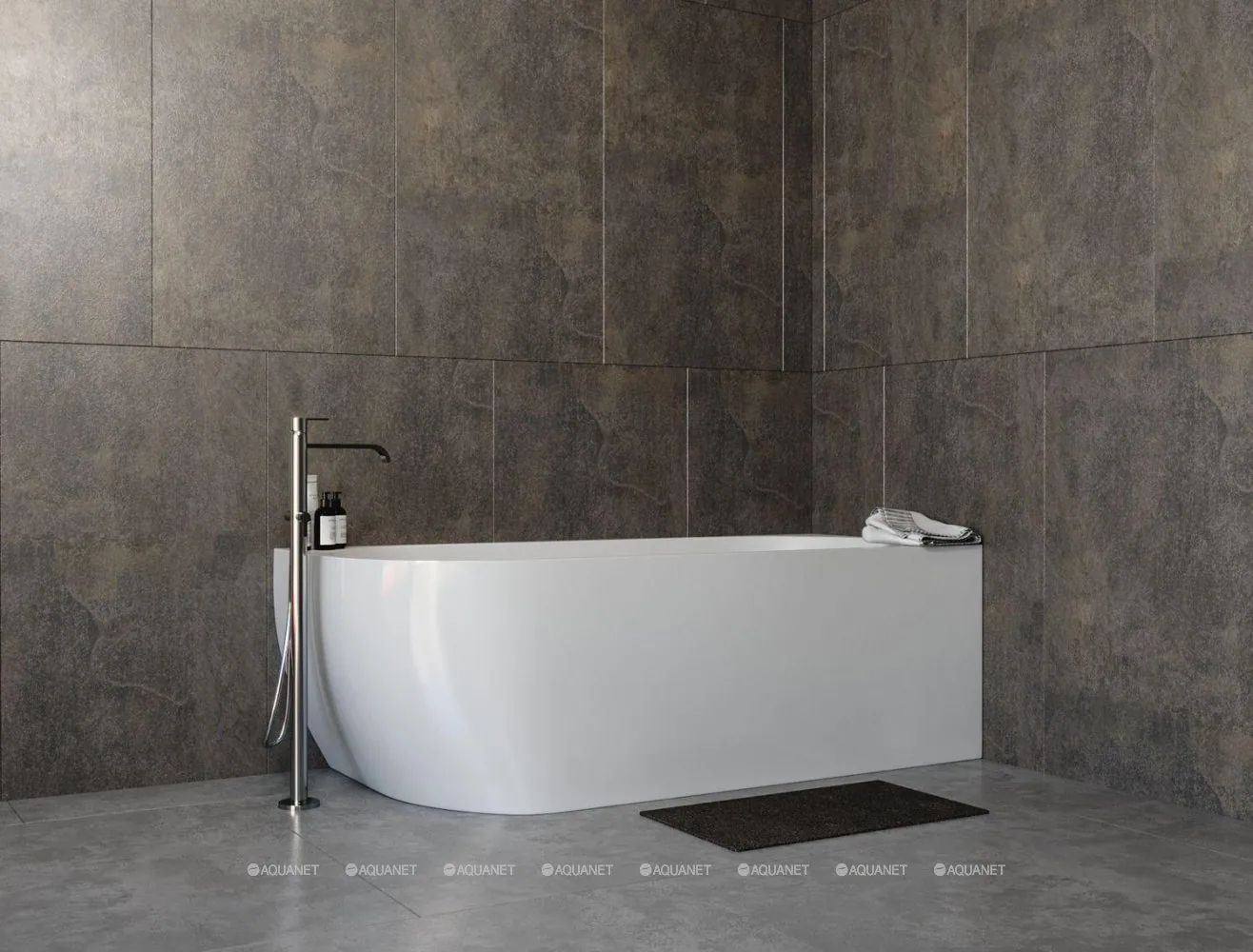 Ванна акриловая Aquanet Family Elegant B 1800x800 мм со сливом-переливом белый матовый 3806-N-MW