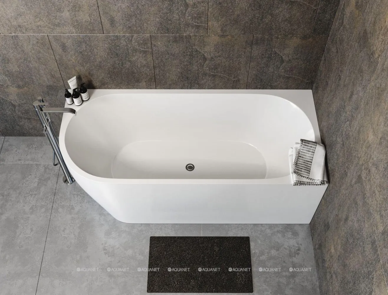 Ванна акриловая Aquanet Family Elegant B 1800x800 мм со сливом-переливом белый матовый 3806-N-MW