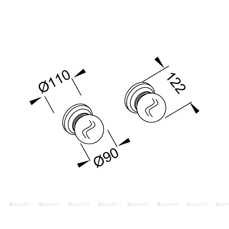 Набор настенных светильников Jacob Delafon Cléo 1889 2 шт матовый серый EB729-MWB