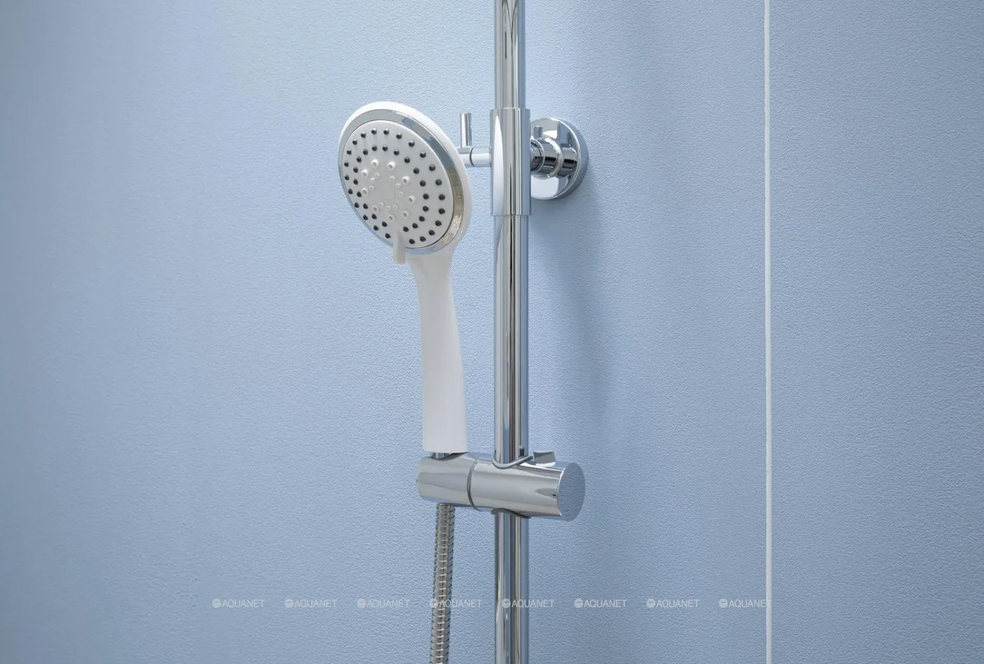 Душевая колонна со смесителем и изливом Aquanet Logic хром AF320-72-R-C