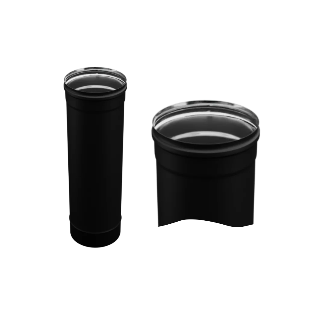 Труба дымохода Ferrum AISI 430 0.8 мм эмаль черный Ø115 мм 0.5 м Af6103