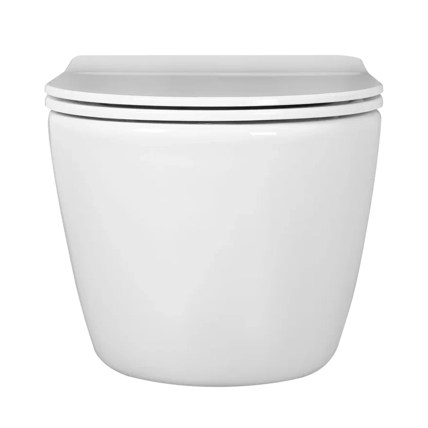 Унитаз подвесной безободковый Aquanet Betta 531х360х344 мм с сиденьем микролифт AQ1253W-00