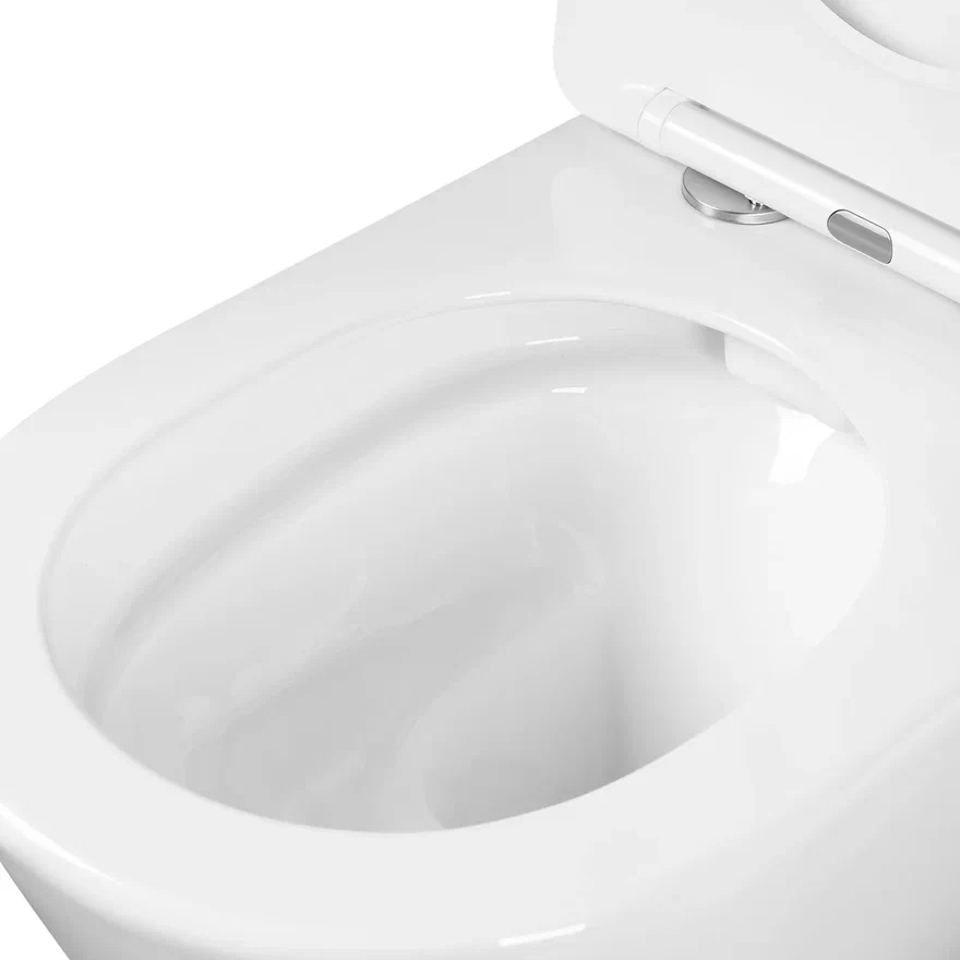 Унитаз подвесной безободковый Aquanet Betta 531х360х344 мм с сиденьем микролифт AQ1253W-00