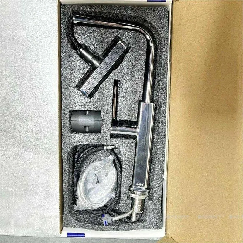 Смеситель для кухни Haiba HB73824 с выдвижным изливом нержавеющая сталь хром HB73824