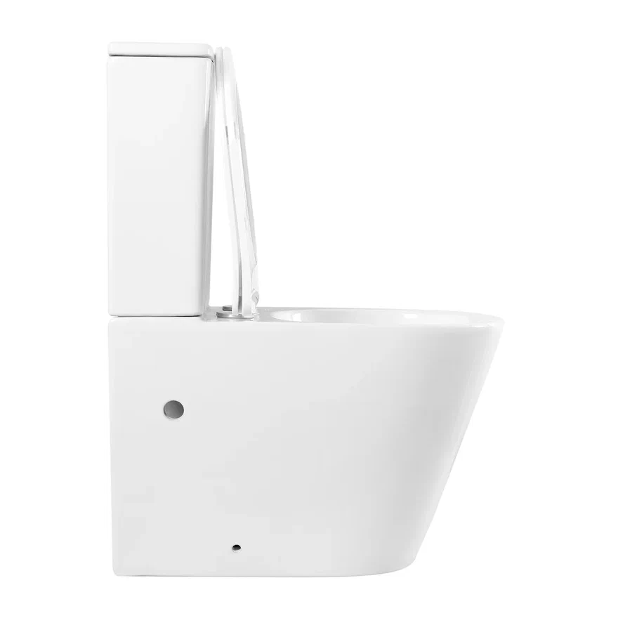 Унитаз-компакт напольный безободковый Aquatek Вега горизонтальный выпуск сиденье микролифт AQ2904-00