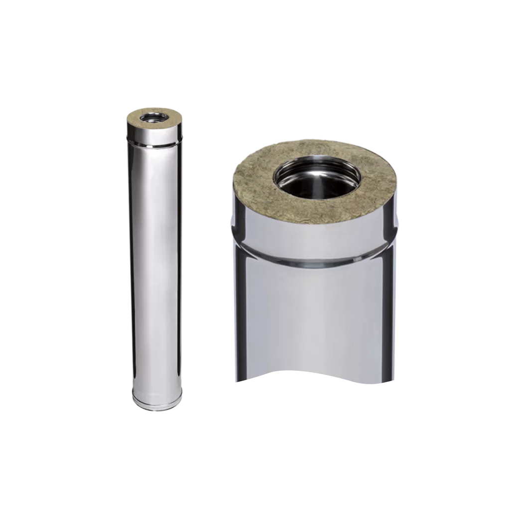 Труба сэндвич Ferrum 1,0 м Ø115х200 мм AISI 304/0,8 мм + нерж Af4055