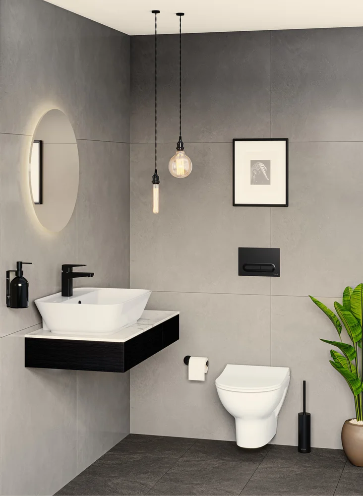 Комплект унитаз подвесной безободковый VitrA Zentrum с сиденьем микролифт 5795B003-6077