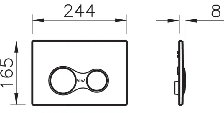 Комплект унитаз подвесной VitrA Integra Round с тонким сиденьем микролифт, инсталляцией и панелью смыва 9856B003-7205