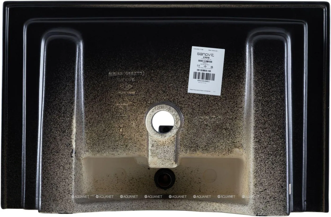 Раковина-столешница Sanovit Slim Synergy 70 см черный 17070-110