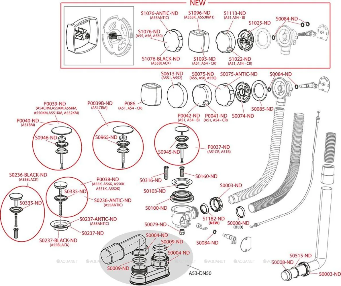 Сифон для ванны AlcaPlast белый A51B