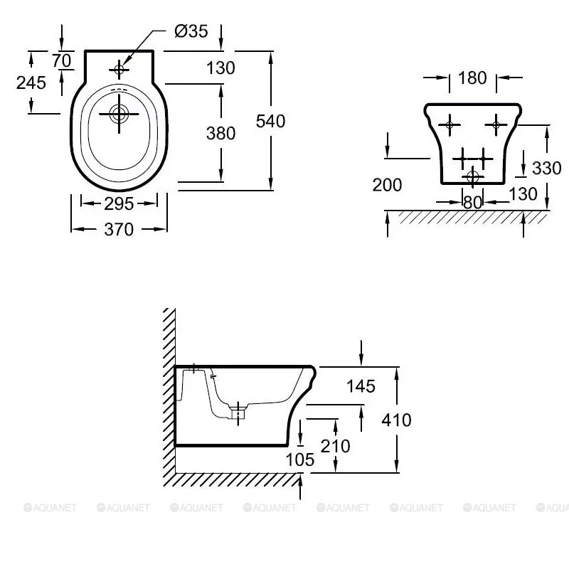 Биде подвесное Jacob Delafon CLEO 1889 EMI0002-0