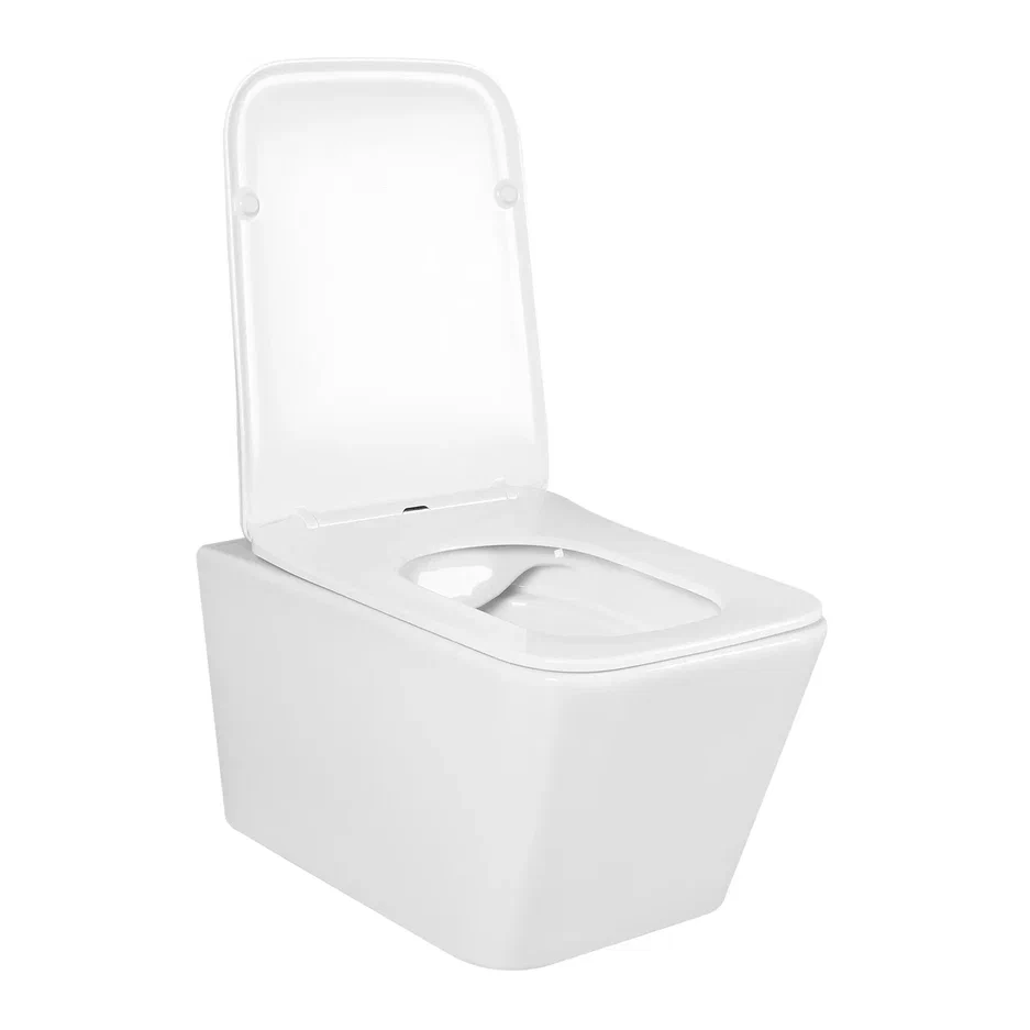 Унитаз подвесной AQUATEK Либра New безободковый с тонким сиденьем микролифт AQ0530N-00