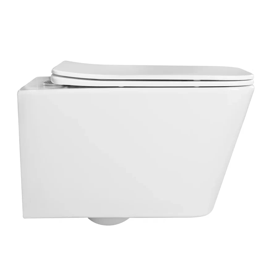 Унитаз подвесной AQUATEK Либра New безободковый с тонким сиденьем микролифт AQ0530N-00